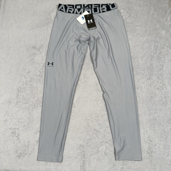 UA HeatGear Compression Leggings Boys Fitted YXL Football Sports Shorts 1361738 - Picture 1 of 9
